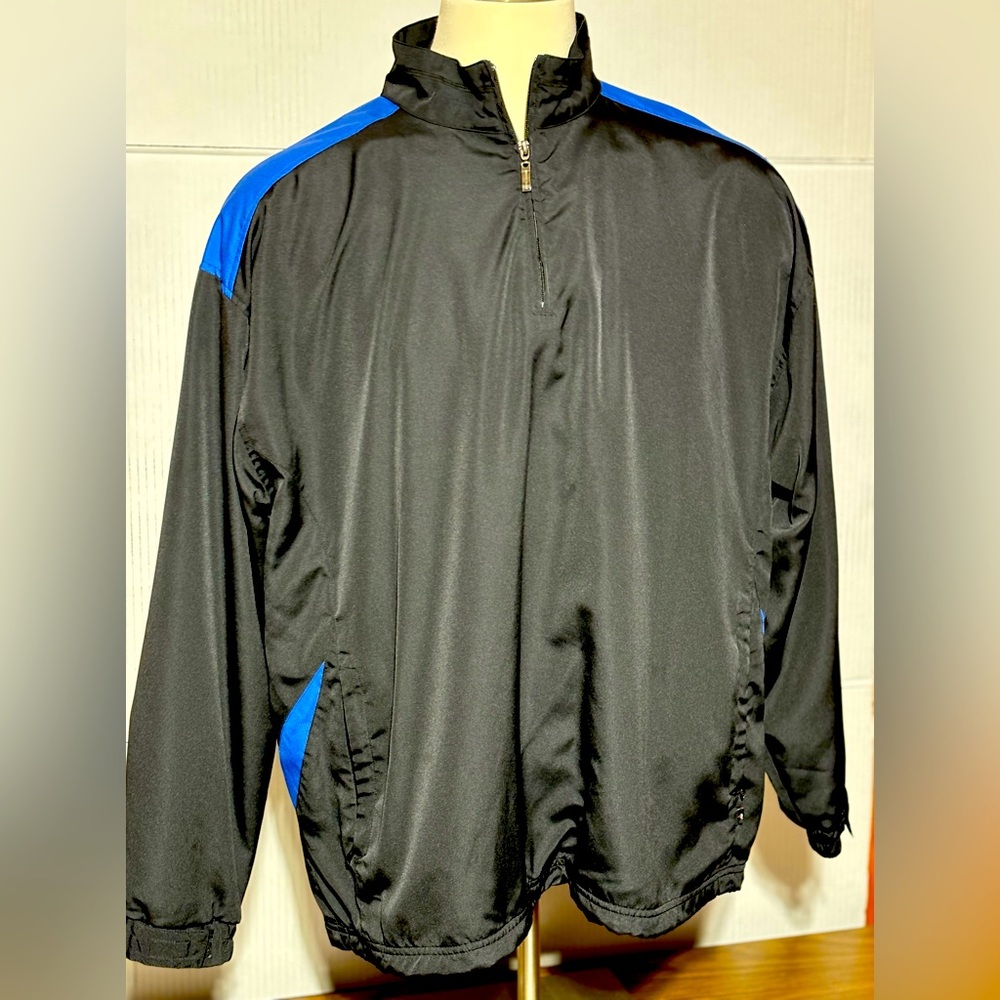 Grand Slam Golf Jacket Size XL/XG black& blue 8” zip@ neck excellant con…